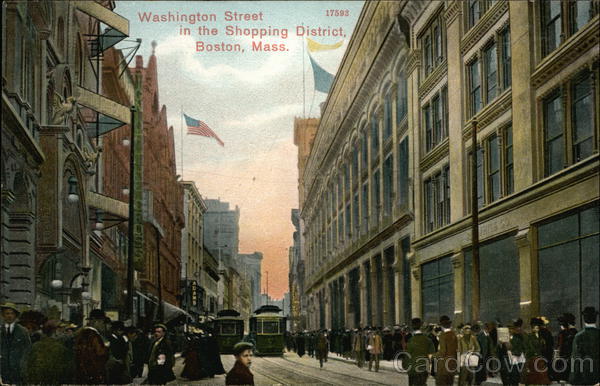 Washington Street in the Shopping District Boston Massachusetts