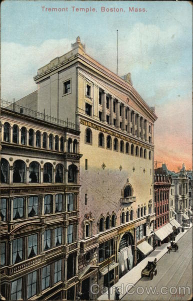 Bird's Eye View of Tremont Temple Boston Massachusetts