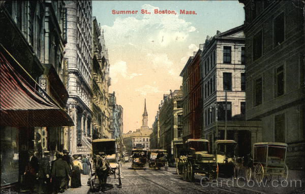Busy Summer Street Boston Massachusetts