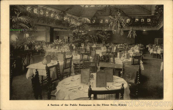 A Section of the Public Restaurant in the Filene Store Boston Massachusetts