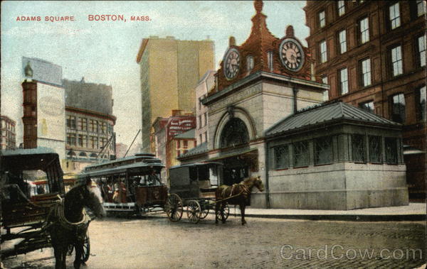 Carriages in Adams Square Boston Massachusetts
