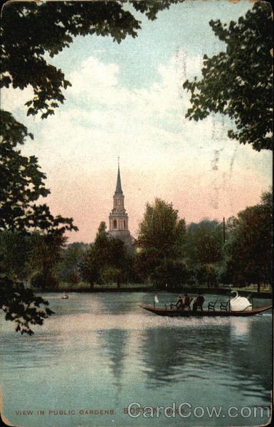 Water View in Public Gardens Boston Massachusetts