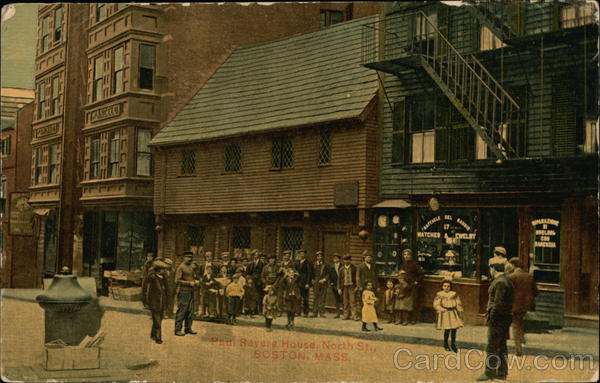 Paul Revere House on North Street Boston Massachusetts