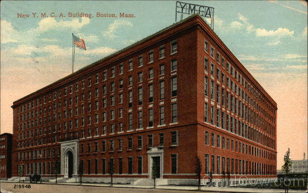 Street View of New YMCA Building Boston Massachusetts