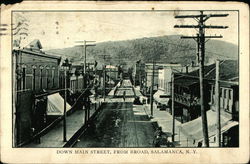 View Down Main Street from Broad Postcard