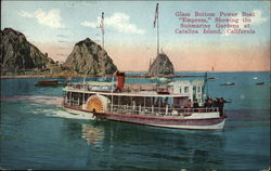 Glass Bottom Power Boat, "Empress" Santa Catalina Island, CA Postcard Postcard Postcard