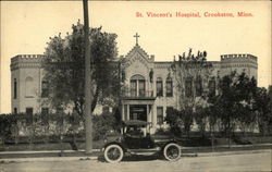 Street View of St Vincent's Hospital Crookston, MN Postcard Postcard Postcard