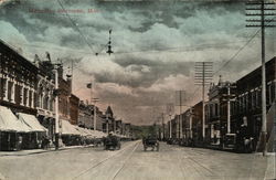 Businesses along Main Street Postcard