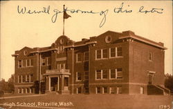 High School in Ritzville, WA Washington Postcard Postcard Postcard