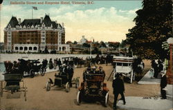 Belleville Street and Empress Hotel Postcard