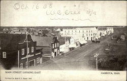 Main Street Looking East Hamiota, MB Canada Manitoba Postcard Postcard Postcard
