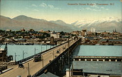 Bird's Eye View of Granville Street Bridge Vancouver, BC Canada British Columbia Postcard Postcard Postcard