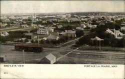 Bird's Eye View of Town Portage La Prairie, MB Canada Manitoba Postcard Postcard Postcard