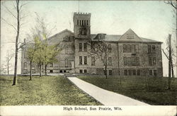 High School and Grounds Postcard