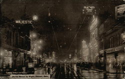 Curtis Street by Night Denver, CO Postcard Postcard Postcard