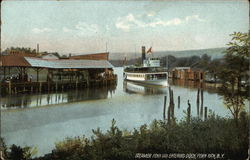 Steamer Penn Yan Entering Dock Postcard