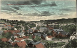 View of Town Woodstock, VT Postcard Postcard Postcard