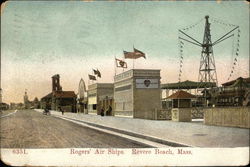 Rogers' Air Ships Revere Beach, MA Postcard Postcard Postcard