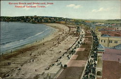 Beach and Boulevard, from Nautical Gardens Tower Postcard