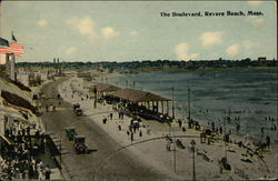 The Boulevard Revere Beach, MA Postcard Postcard 