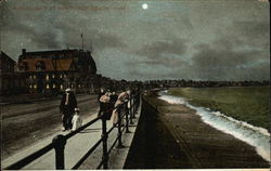 Moonlight at the Beach Winthrop Beach, MA Postcard Postcard Postcard