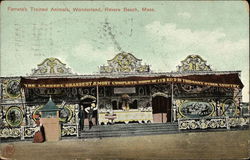 Farrara's Trained Animals, Wonderland Revere Beach, MA Postcard Postcard Postcard