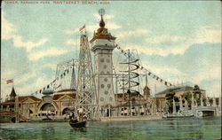 Tower, Paragon Park Nantasket Beach, MA Postcard Postcard Postcard