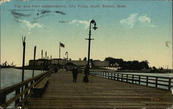Pier and Fort Independence, City Point Postcard