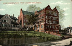 West Roxbury High School Massachusetts Postcard Postcard Postcard
