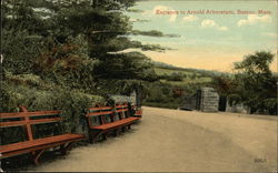 Entrance to Arnold Arboretum Boston, MA Postcard Postcard Postcard