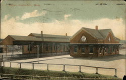 Depot, Roslindale, Mass. Postcard
