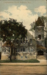 Street View of Congregational Church Postcard