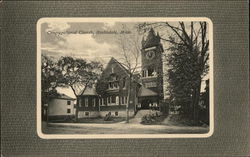 Street View of Congregational Church Postcard