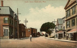 Cyclist on South Street Roslindale, MA Postcard Postcard Postcard