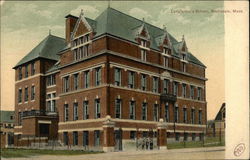 Street View of Longfellow's School Postcard