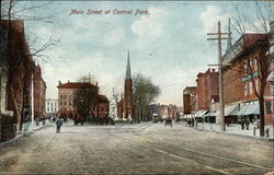 Main Street at Central Park Boston, MA Postcard Postcard Postcard