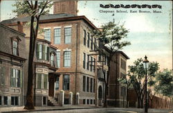 Street View of Chapman School Postcard