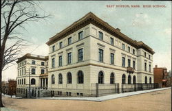 Street View of High School Postcard