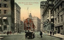 State Street and Old State House Boston, MA Postcard Postcard Postcard