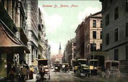 Summer Street View Boston, MA Postcard Postcard Postcard