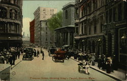 Tremont Street, showing King's Chapel Postcard