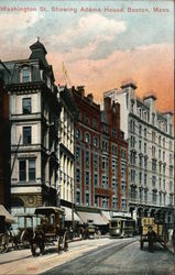 Washington Street, showing Adams House Postcard