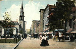 Cremont Street Looking Toward Park Street Church Postcard