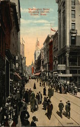 Washington Street, Shopping District Postcard