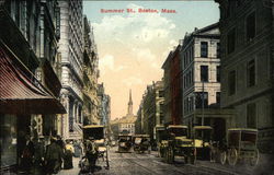Busy Summer Street Postcard