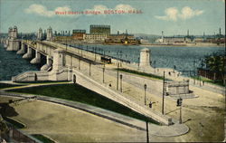 Bird's Eye View of West Boston Bridge Postcard
