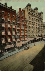 Bird's Eye View of Adams House on Washington Street Postcard