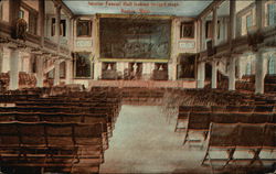 Interior View of Faneuil Hall, looking toward Stage Postcard
