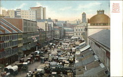 Boston Market, Faneuil Hall in Distance Postcard