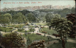 Panoramic View of Public Garden Postcard